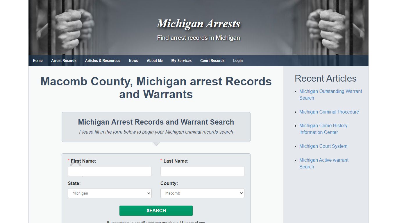 Macomb County, Michigan arrest Records and Warrants ...