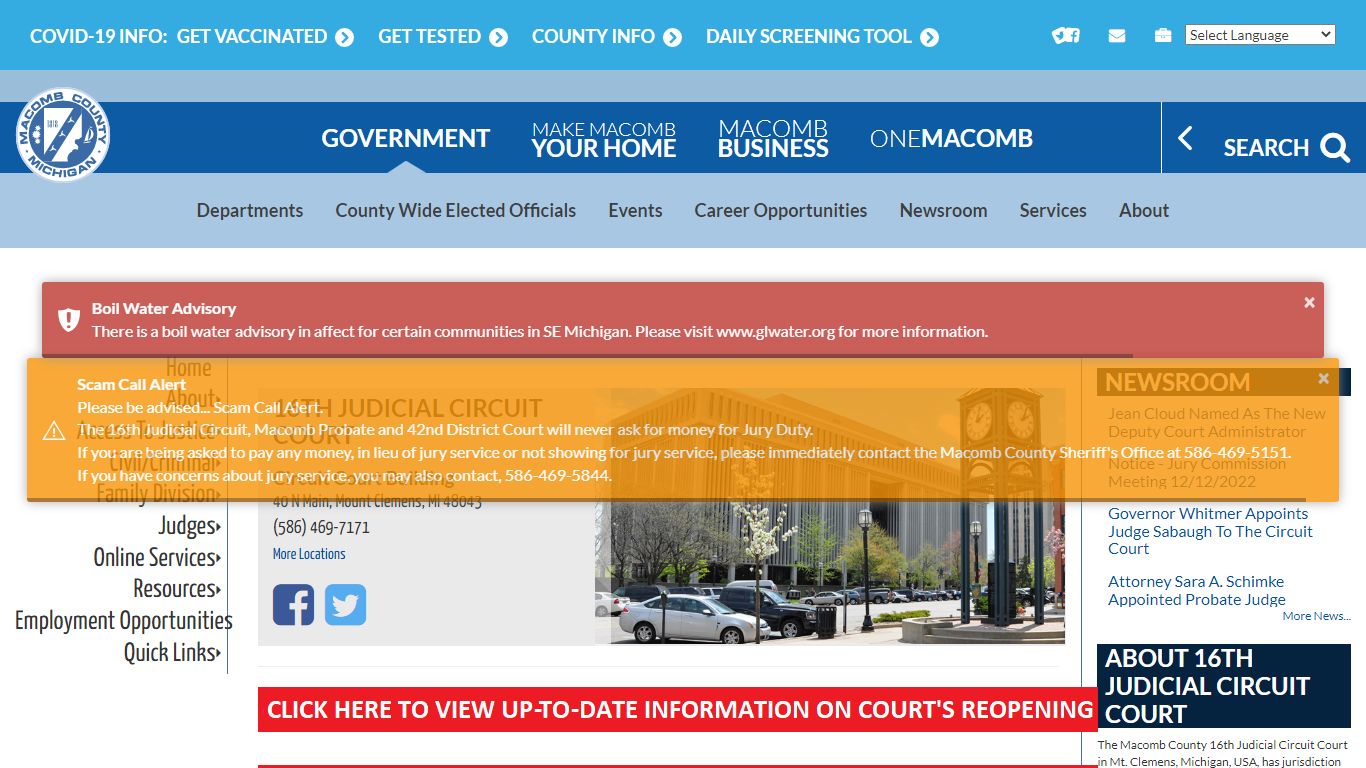 Circuit Court -Case Look Up | Macomb County